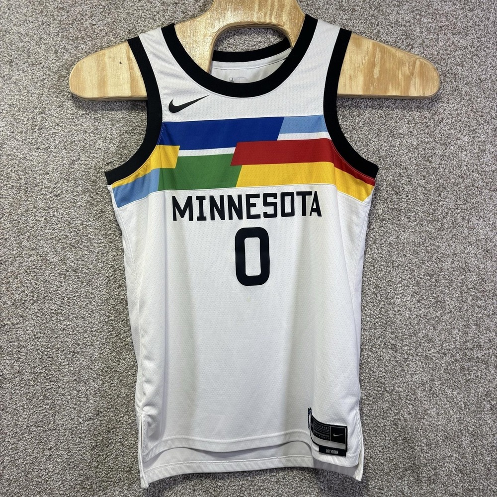 Minnesota Timberwolves Jersey Mens 44 White NBA Basketball Nike‎ Dri Fit Russell